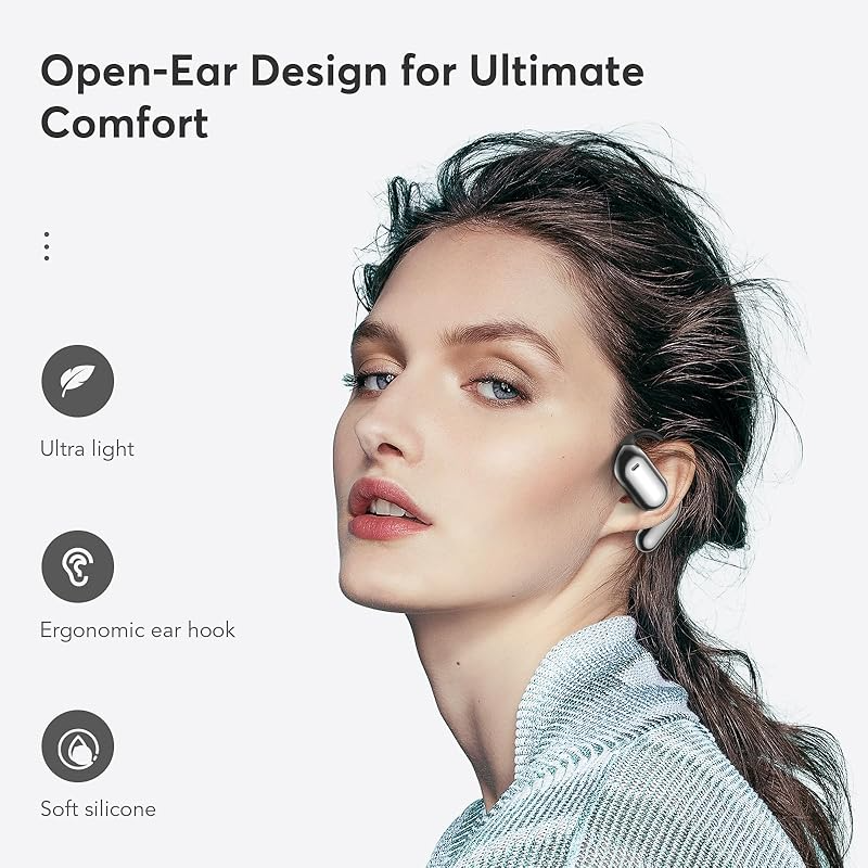 Open Ear Bluetooth 5.4 Earbuds, Wireless Headphones Sport