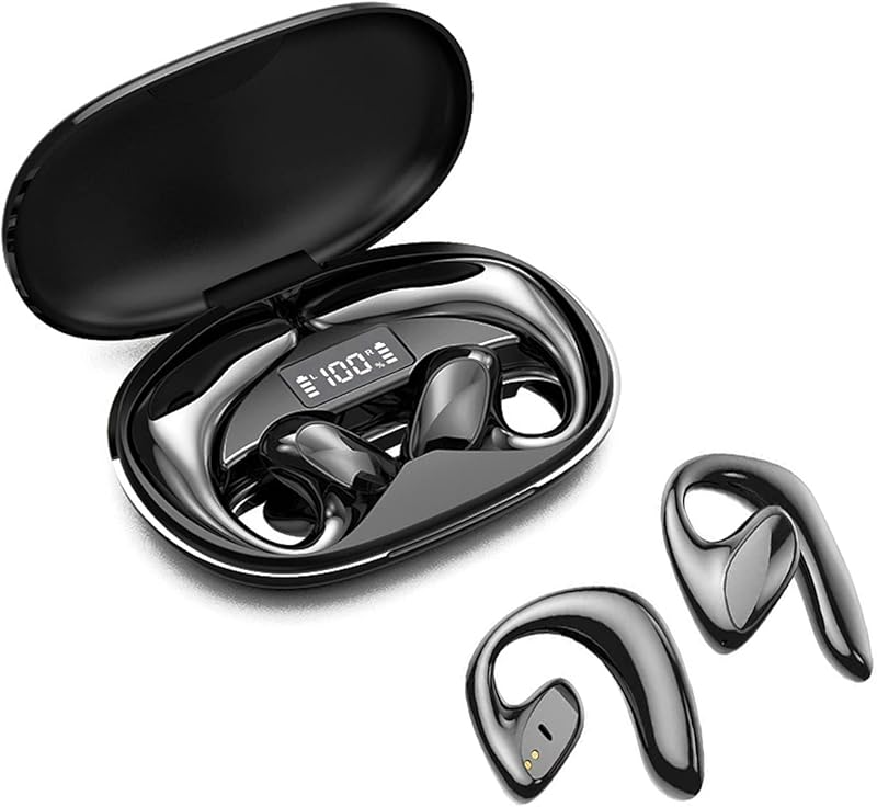  Wireless Bone Conduction Earphones and Mic Sports Stereo Earplugs Waterproof Noise Reduction Earphones