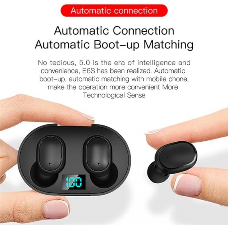 Earphone TWS Waterproof Wireless Earbuds LED Display Headphone Mini in Ear Sports Gaming HiFi Button Control