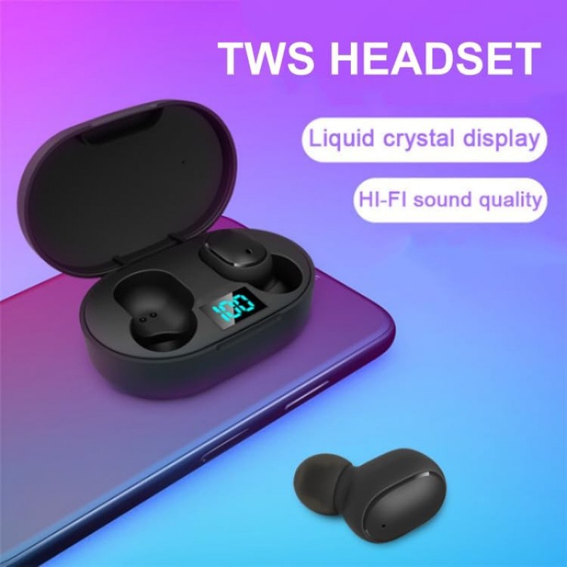 Earphone TWS Waterproof Wireless Earbuds LED Display Headphone Mini in Ear Sports Gaming HiFi Button Control