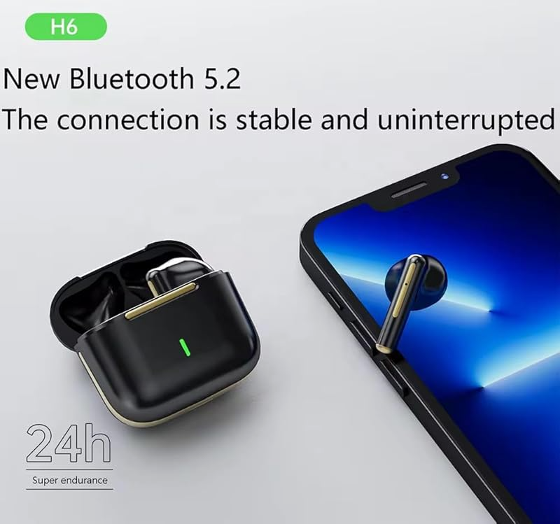 Wireless Earbuds Bluetooth 5.2 Double Mic for Clear Call Premium Sound Lightweight in Ear Touch Control Voice Assistant Quick Automatic Pairing