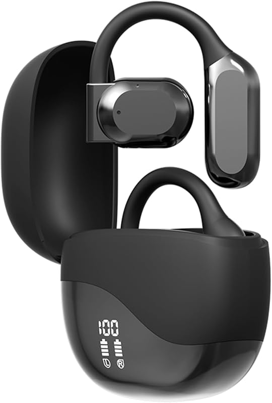 Open Ear Earbuds Bluetooth Over Ear buds 58Hrs Playtime Wireless Headphones with Earhooks Waterproof Touch Control Air Conduction Sport Headsets Bluetooth 5.3