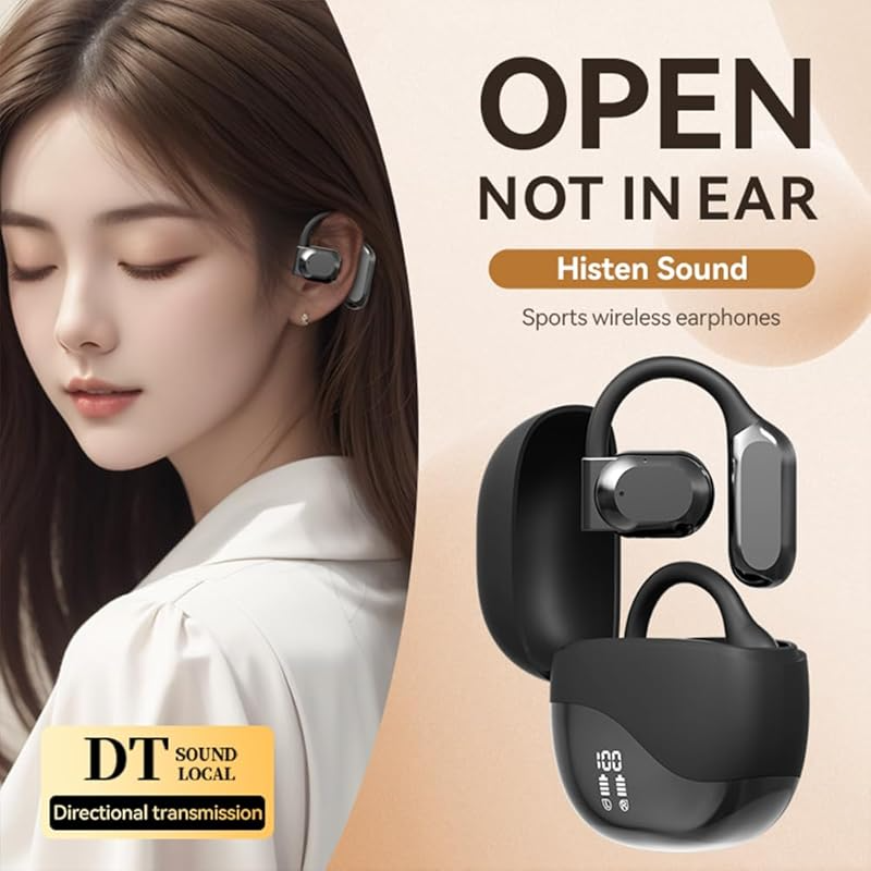 Open Ear Earbuds Bluetooth Over Ear buds 58Hrs Playtime Wireless Headphones with Earhooks Waterproof Touch Control Air Conduction Sport Headsets Bluetooth 5.3