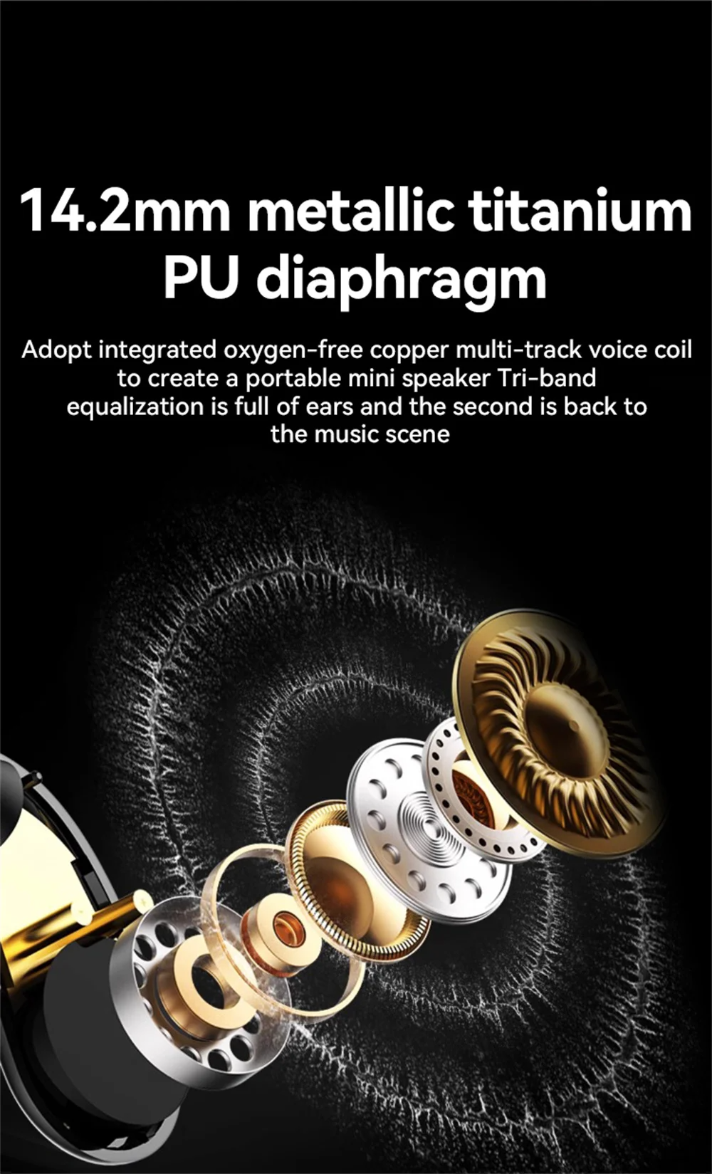 Original Wireless Earphone Bluetooth 5.4 Ear Hanging Headphone HiFi Stereo Sports Earbuds With Mic Headset Long Battery Life