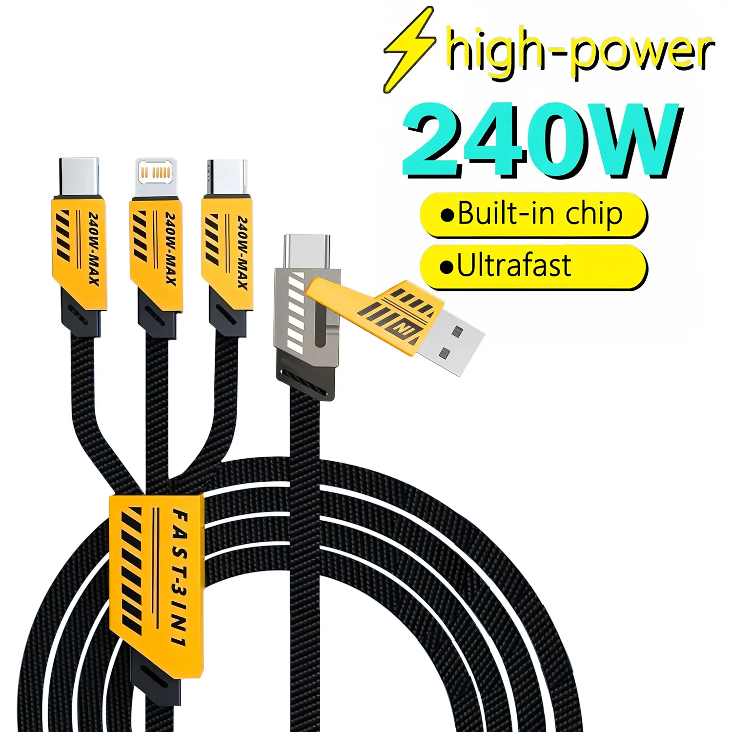 3-in-1 Fast Charging Cable 240W