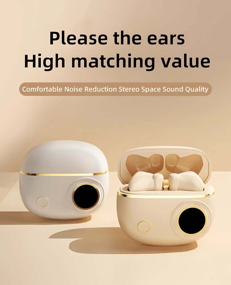 TWS Wireless Bluetooth Headset LED Dislpaly Binaural Waterproof