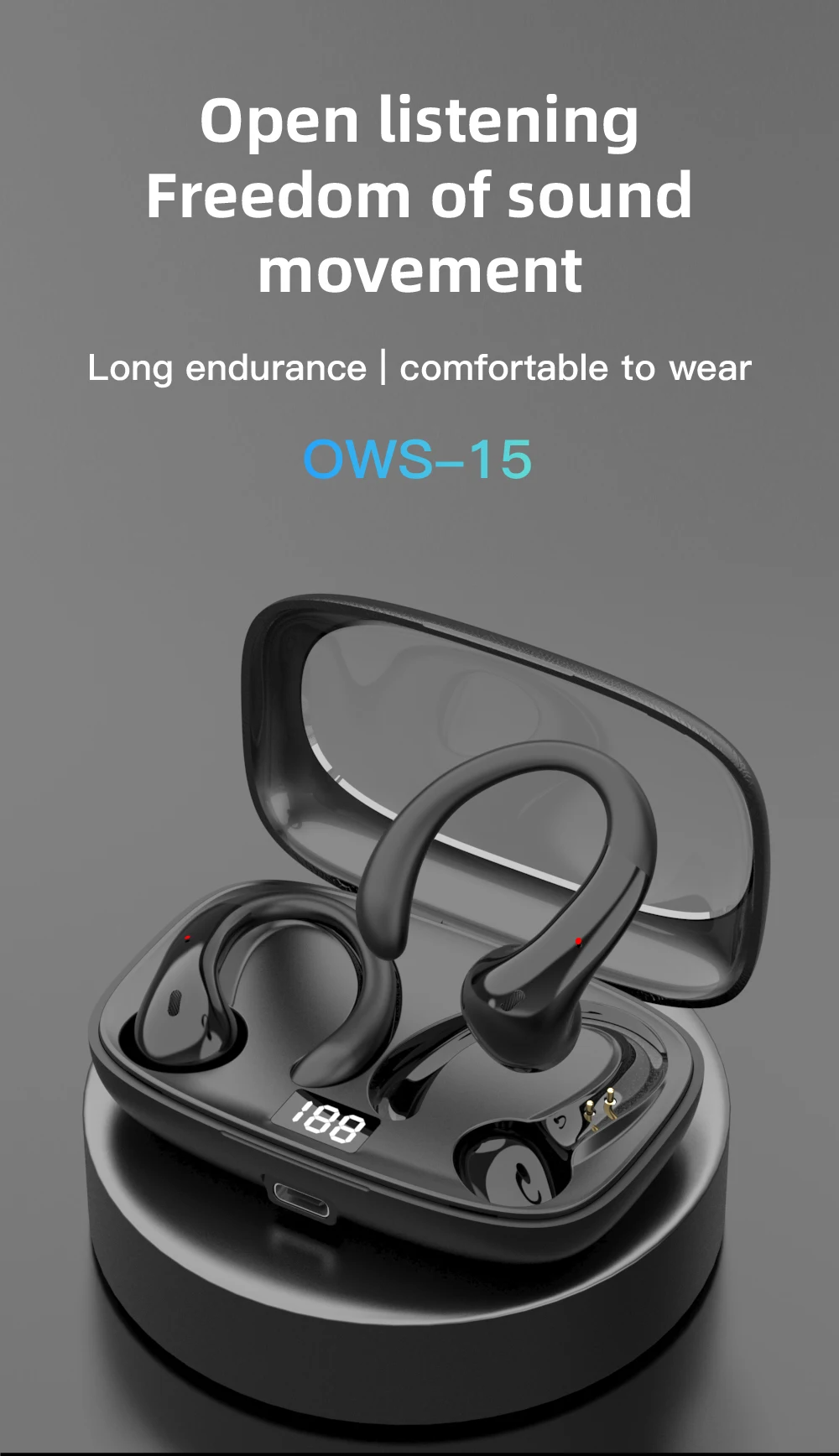New Over Ear Ture Wireless Bluetooth Earphones