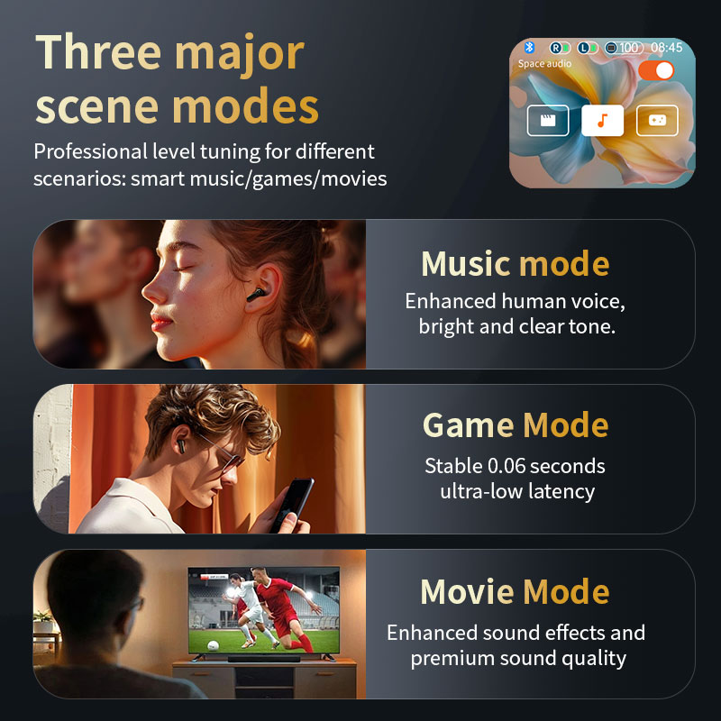  Wireless Earphone Bluetooth with Touch Screen