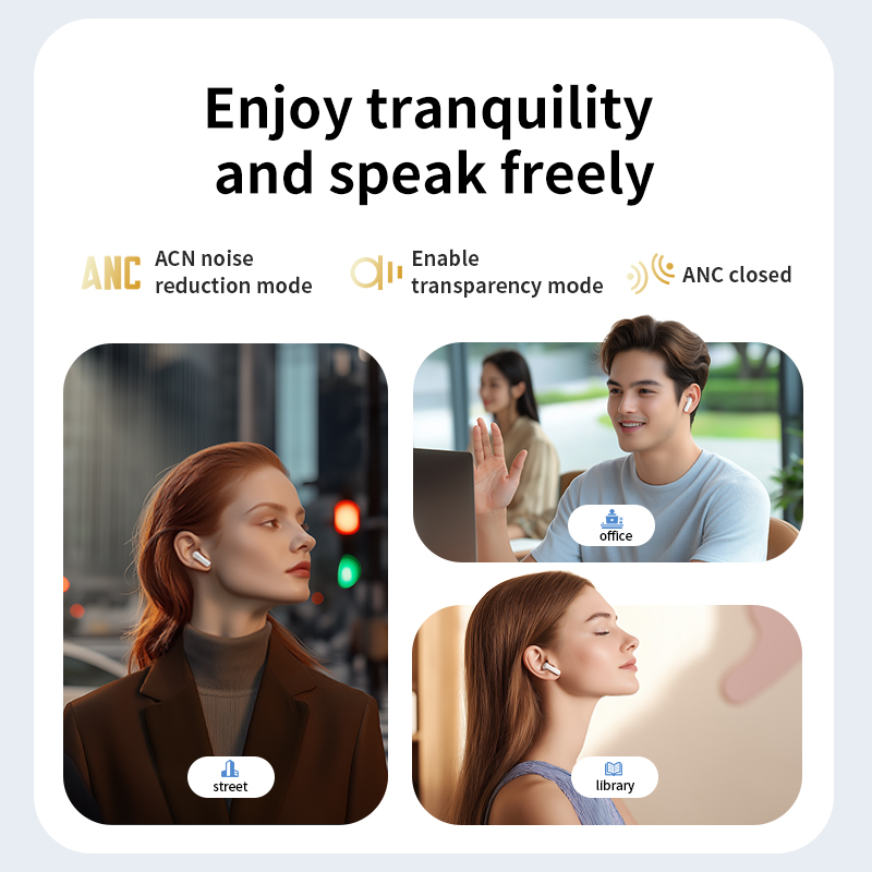 Wireless Bluetooth Headphones ANC Noise Cancelling