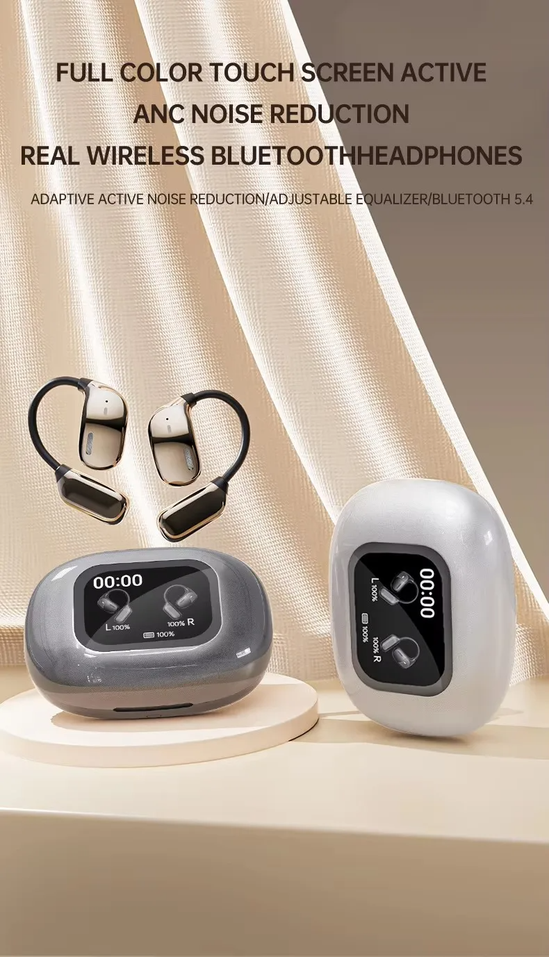 Wireless Earbuds Bluetooth Earphones HiFI Stereo Colorful Touch Screen