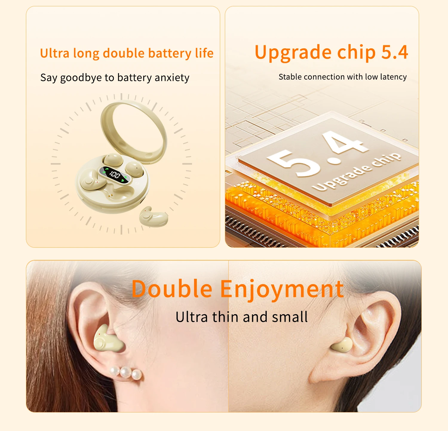 Ultra-thin Sleeping Headphones Mini Sports 5.4