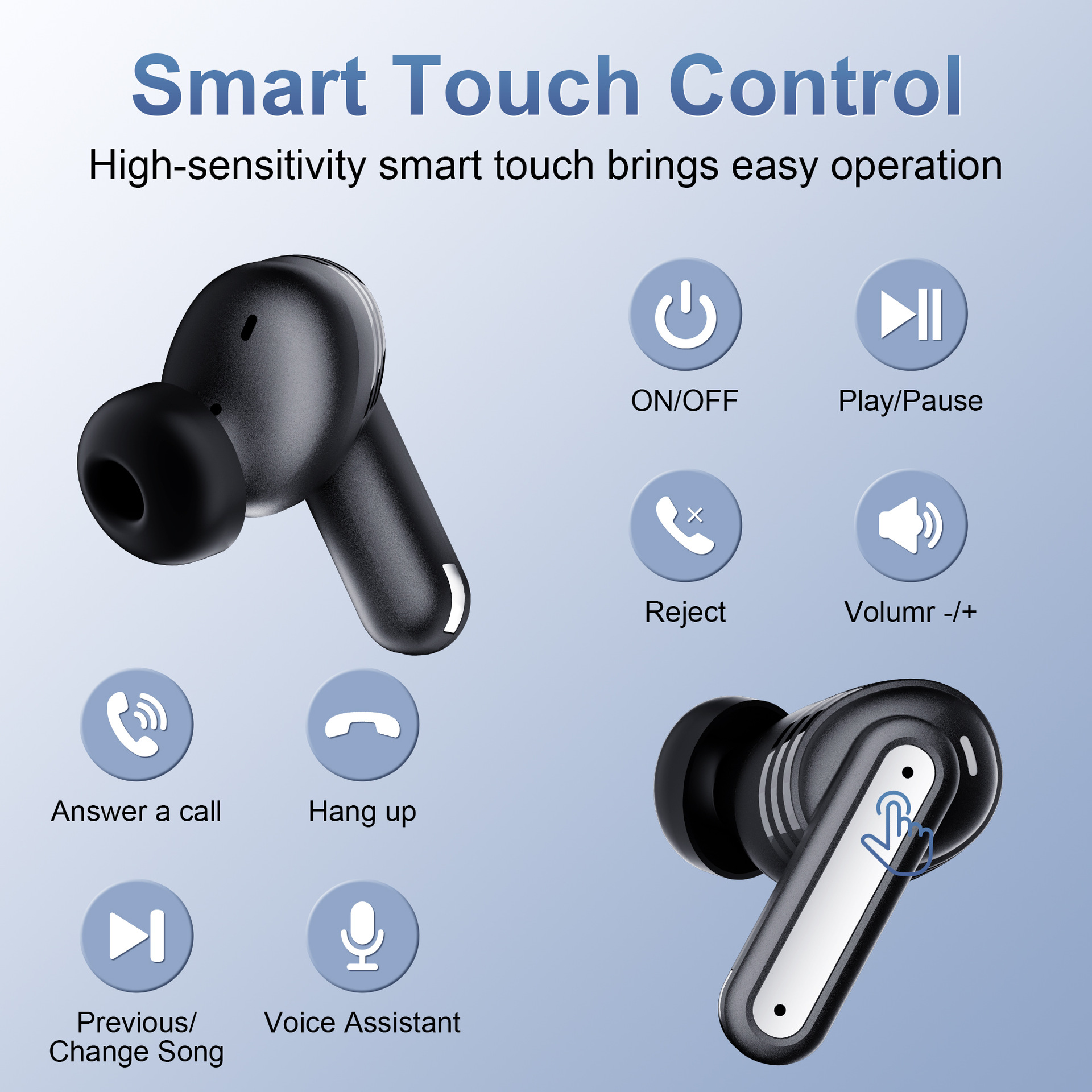 Wireless Bluetooth Earbuds Headphones with Dual LED Display