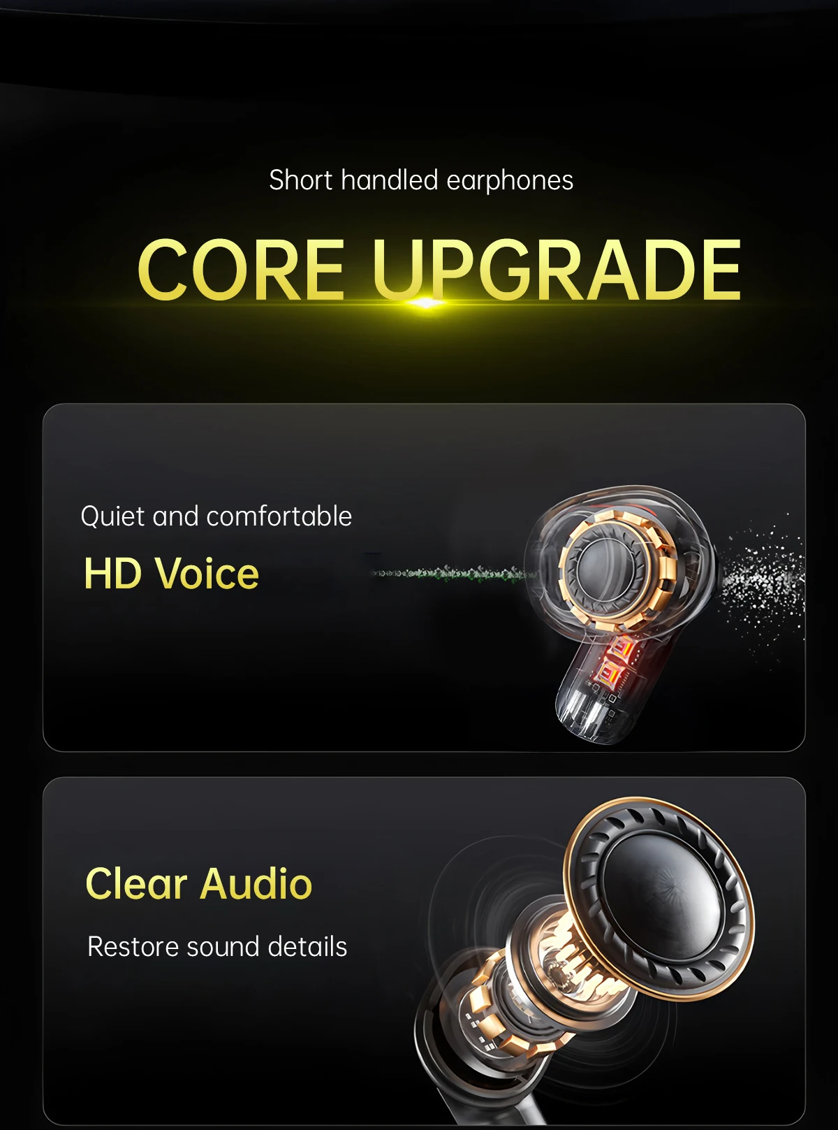 Mini Wireless bluetooth headphones ENC Noise