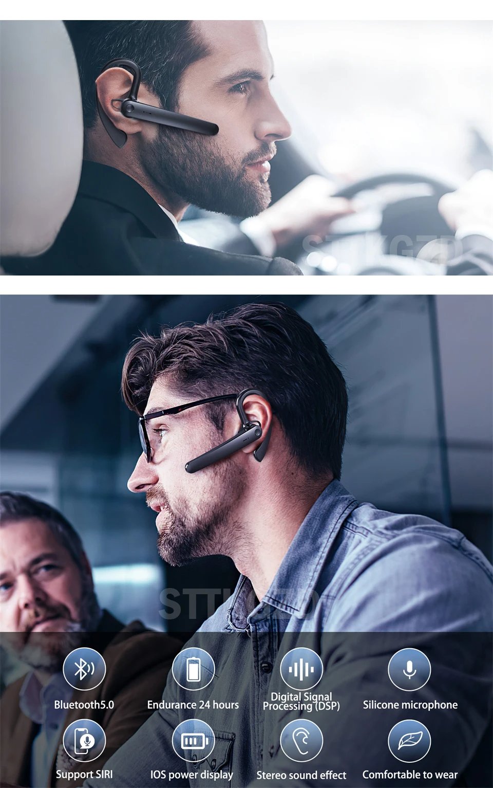 Wireless Bluetooth Headphones With Microphon