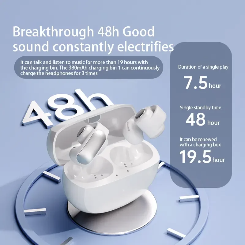 Wireless Headset with Mic Earbuds