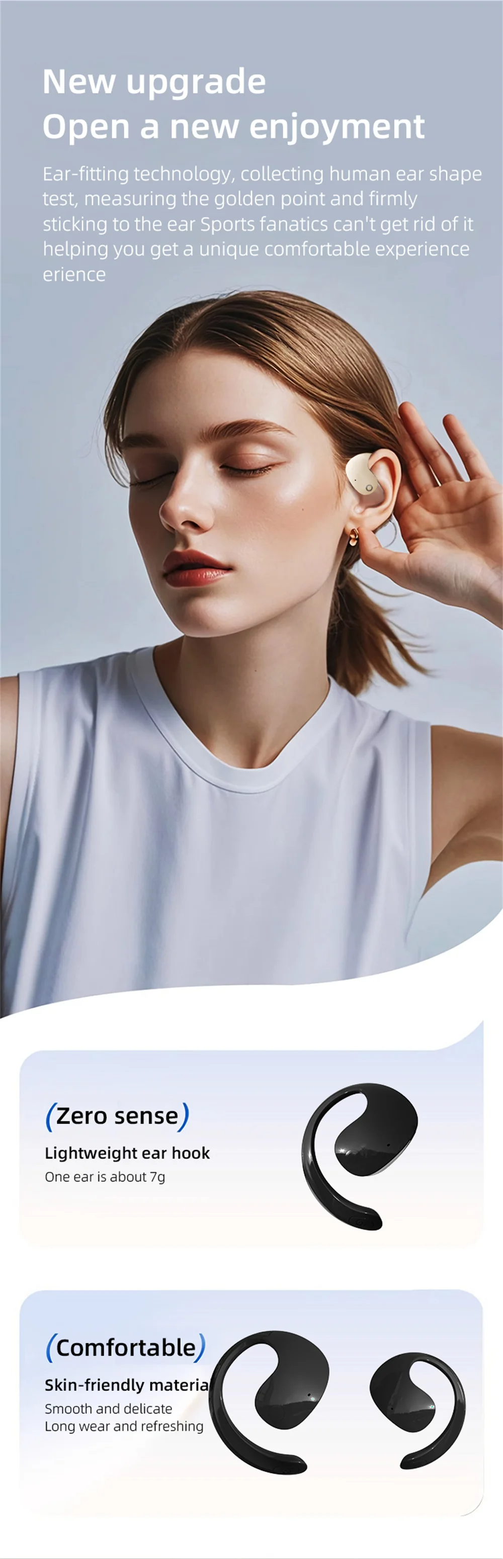 OWS Wireless Headphones Bluetooth Headset HiFi