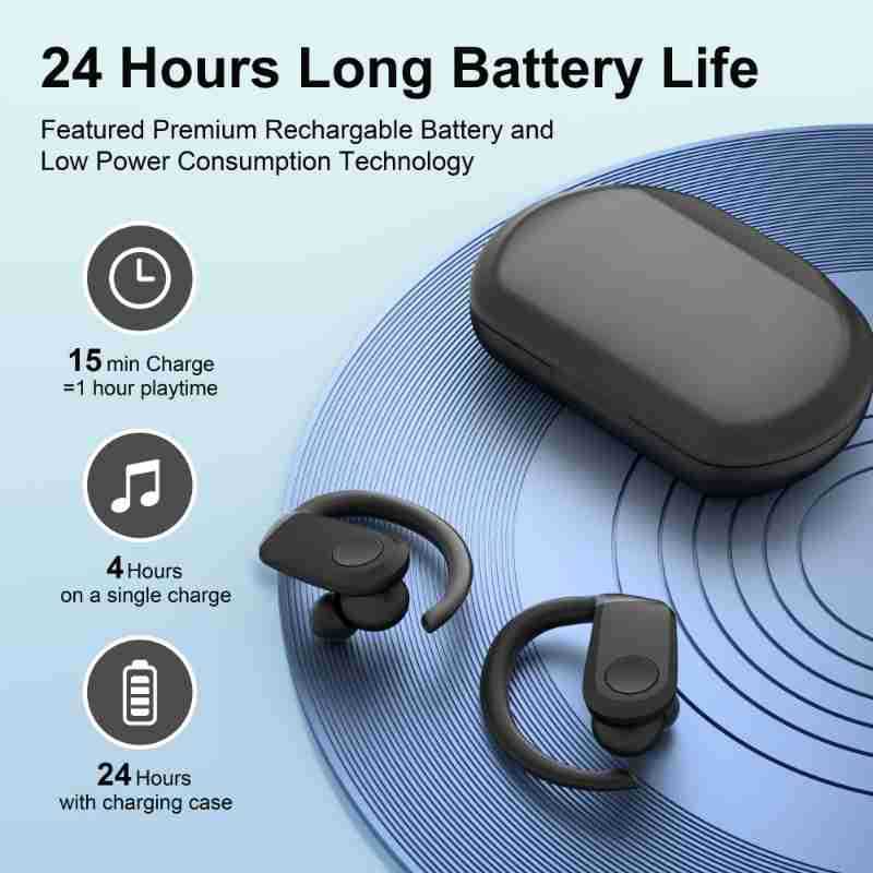 Over-ear sports Bluetooth headphones with ANC noise cancellation