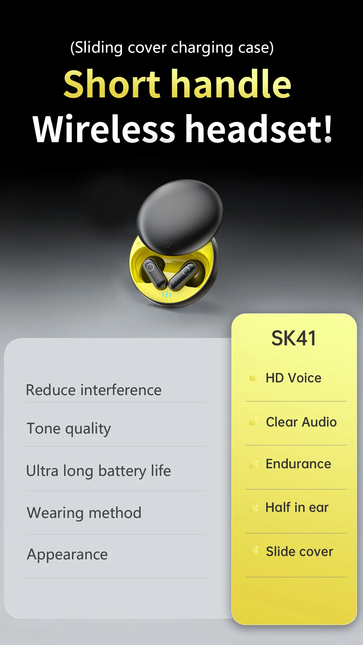 Mini Wireless bluetooth headphones ENC Noise