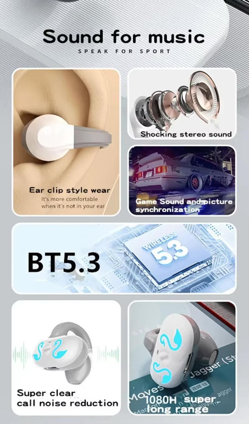 TWS Bluetooth V5.3 With Mic Wireless Headphones HiFi