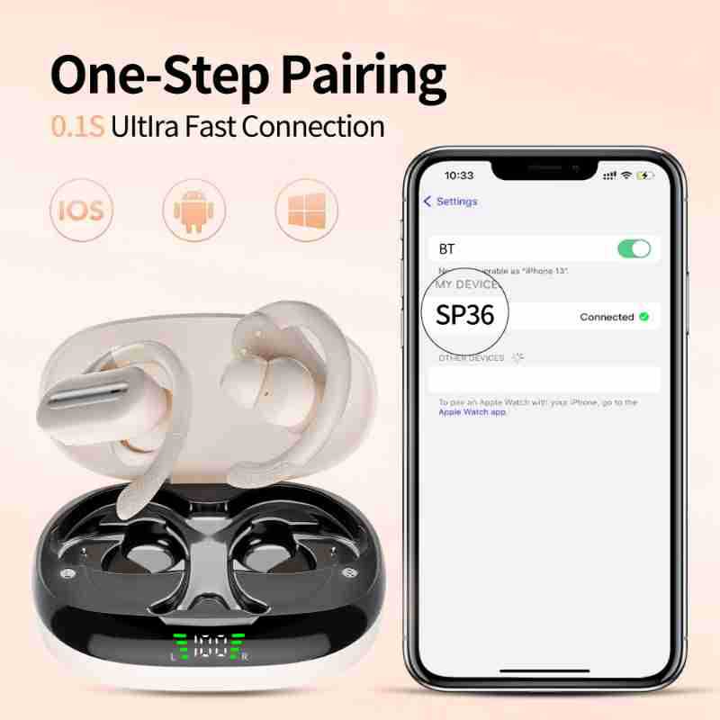 Wireless Earbuds, Bluetooth 5.4 Headphones Sports