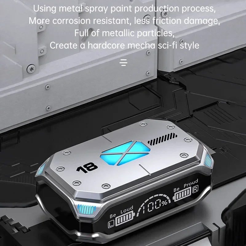 Bluetooth Earphone Wireless Headphone Smart Touch Digital Display