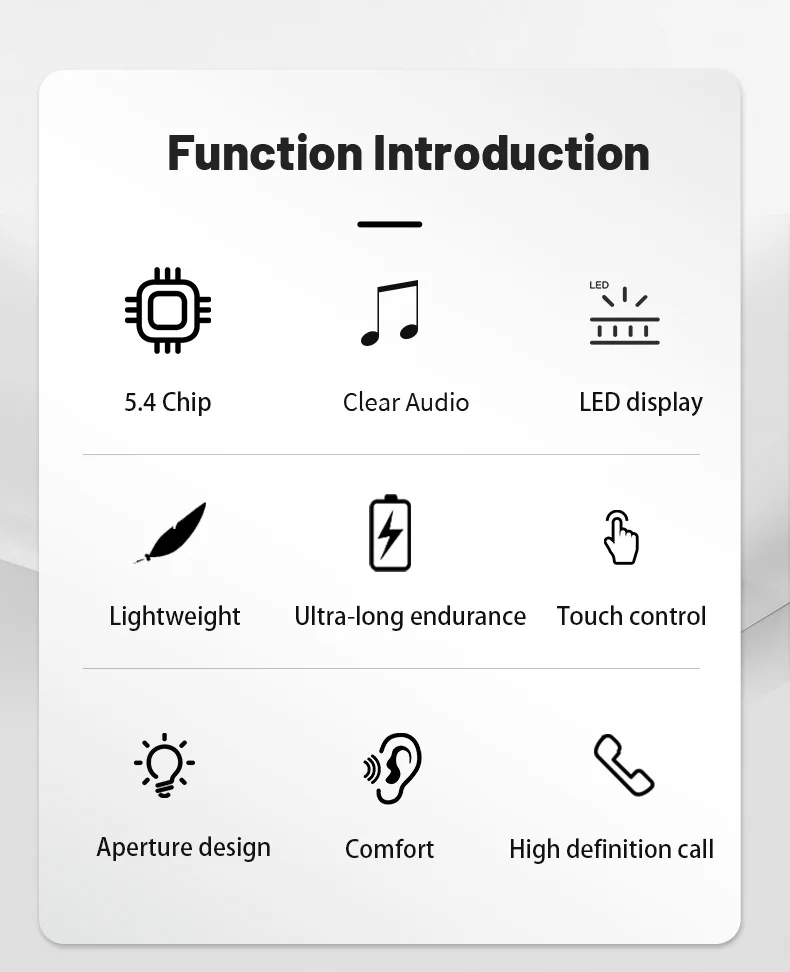 Bluetooth headset mini sleep sports invisible earbuds