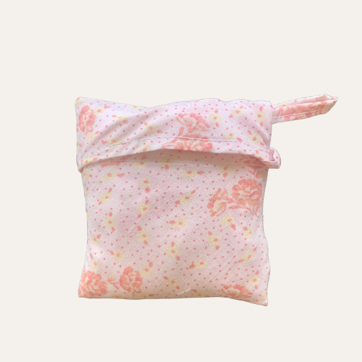 Handmade Foldable Compact Shopper Bag Pink Floral