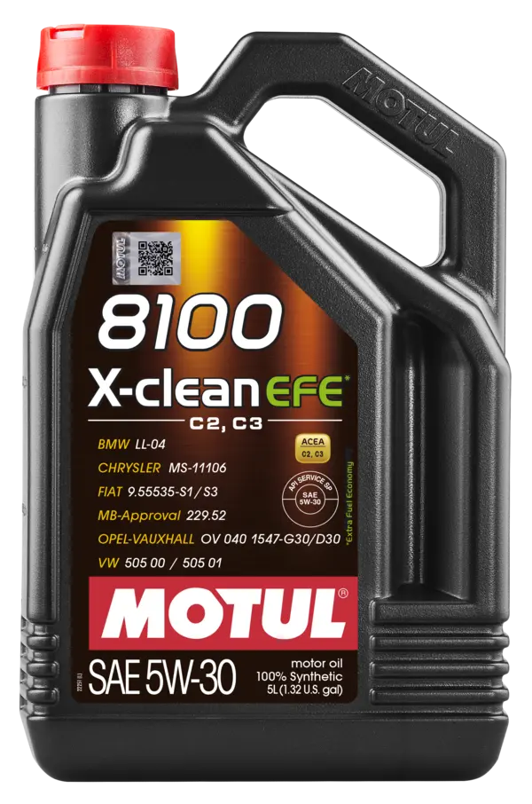 Motul 8100 X-CLEAN EFE 5W-30 моторно масло за автомобили – 5 литри