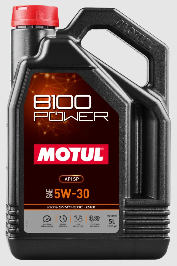 MOTUL 8100 Power 5w-30 Масло со високиперформанси за СПОРТ возила Racing / 5Литра