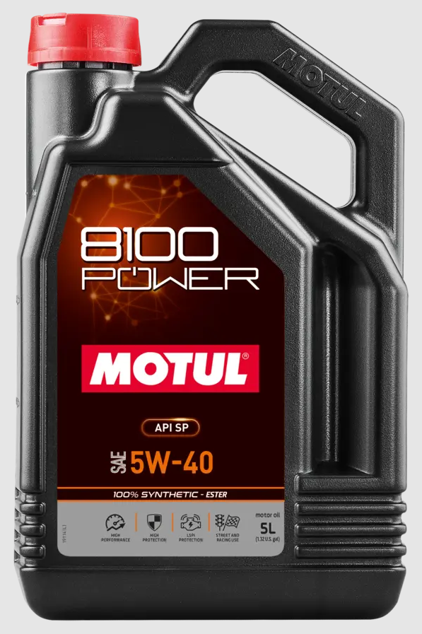 MOTUL 8100 Power 5w-40 Масло со високиперформанси за СПОРТ возила Racing / 5Литра