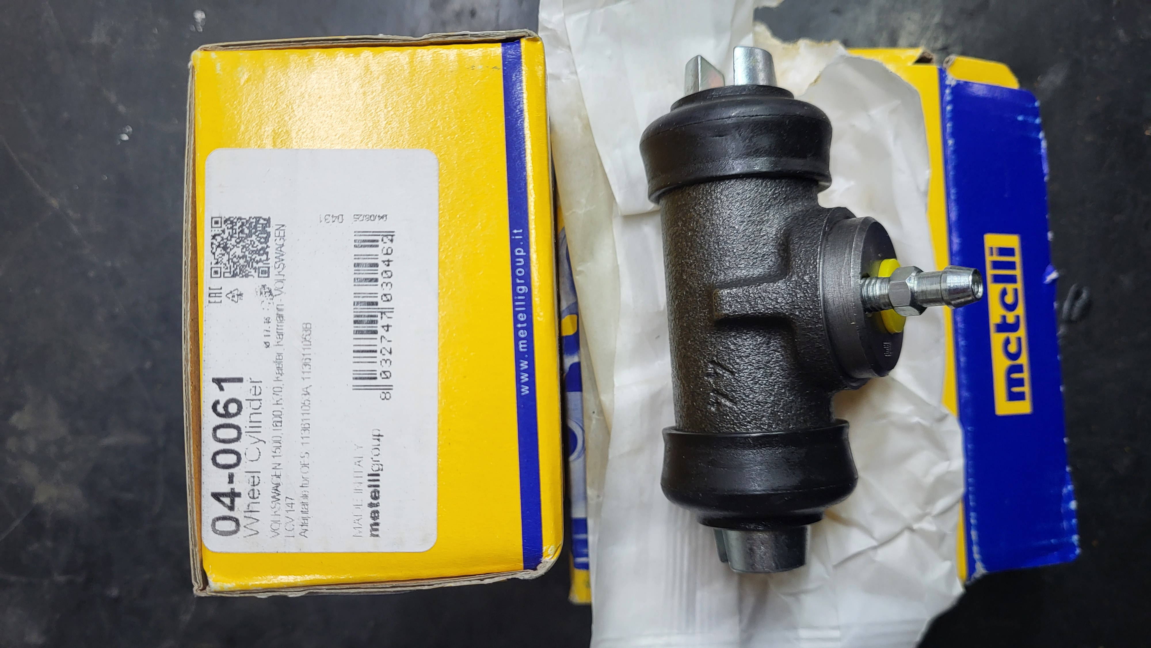 METELLI - Italy Цилиндар за кочење/Клипче кочници Предно БУБА Олдтајмер 1200 1300 