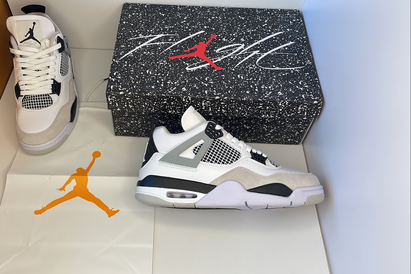 AJ4 Retro Military Black