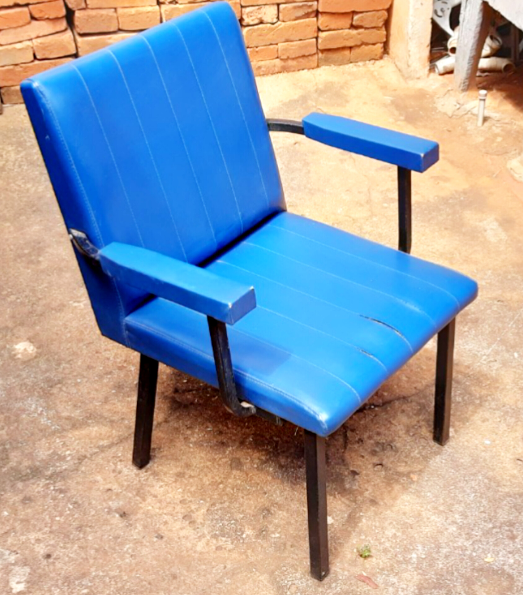 Cadeira de escritório azul 1970