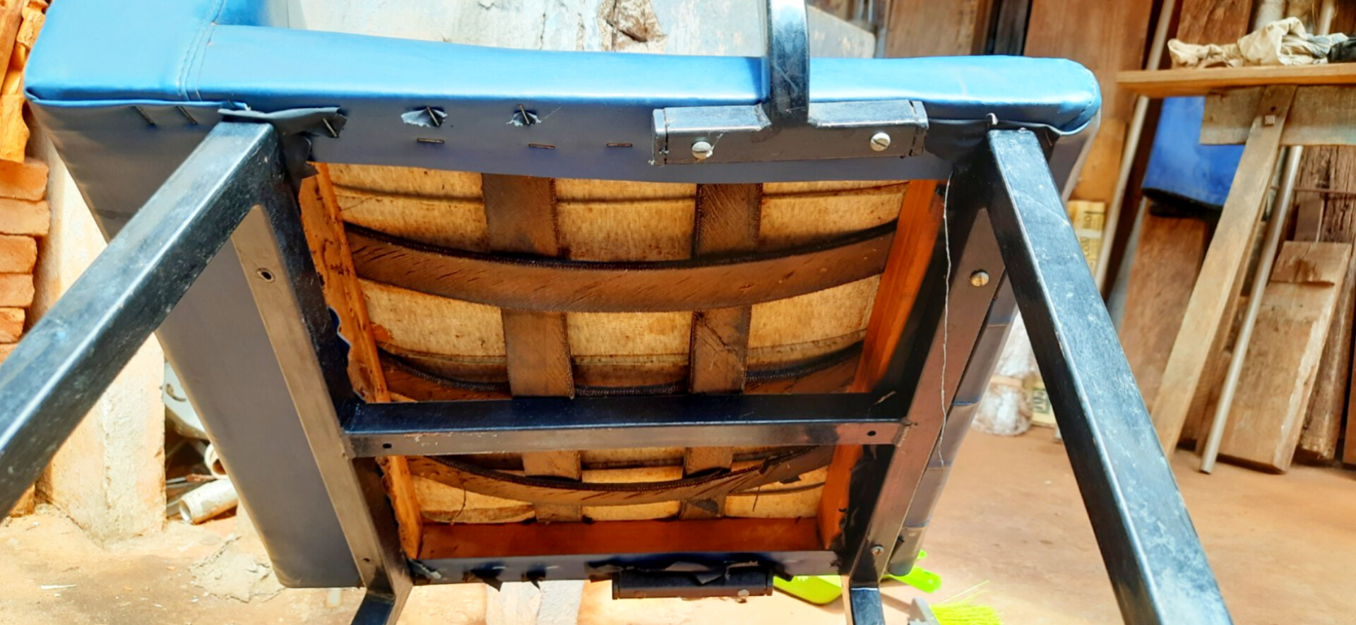 Cadeira de escritório azul 1970