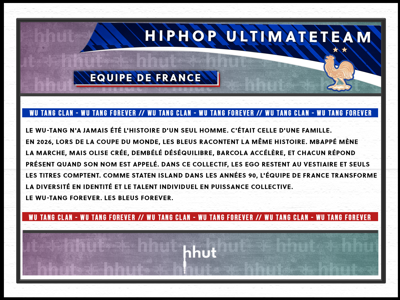 France : Les Bleus x Wu Tang (Wu tang forever)