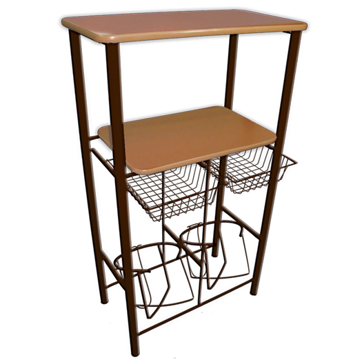 Mesa portagarrafon maxitrina 2/2 color cafe