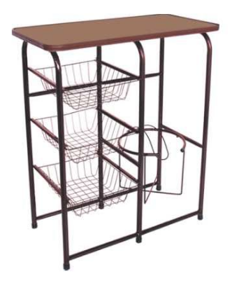 Mesa porta garrafon triana 3/1 café