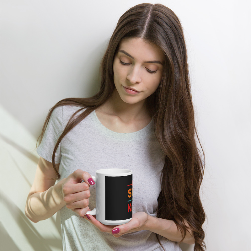 White glossy mug - Be Still and Know