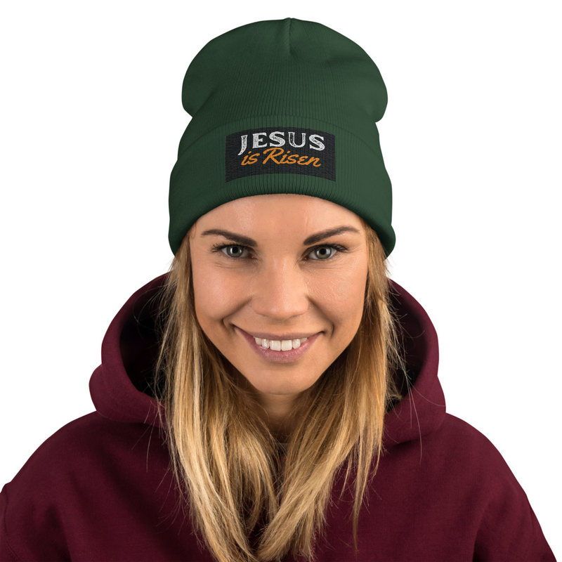 Embroidered Beanie - Jesus is Risen