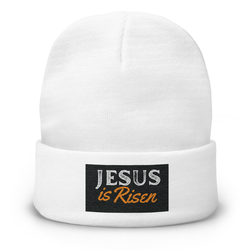 Embroidered Beanie - Jesus is Risen