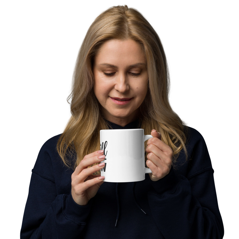 White glossy mug - Be Still and Know