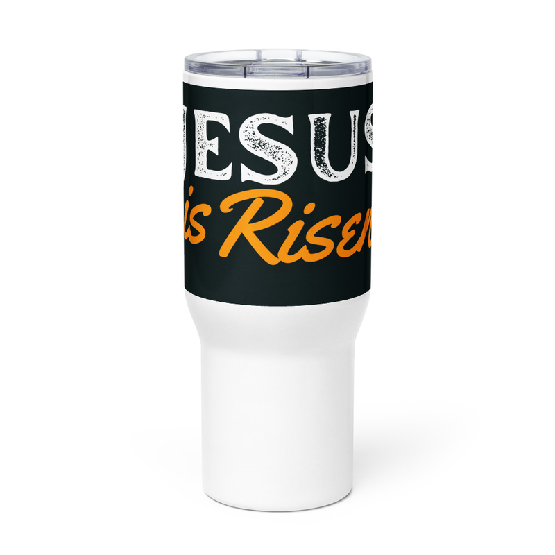 Travel mug with a handle - Jesus is Risen