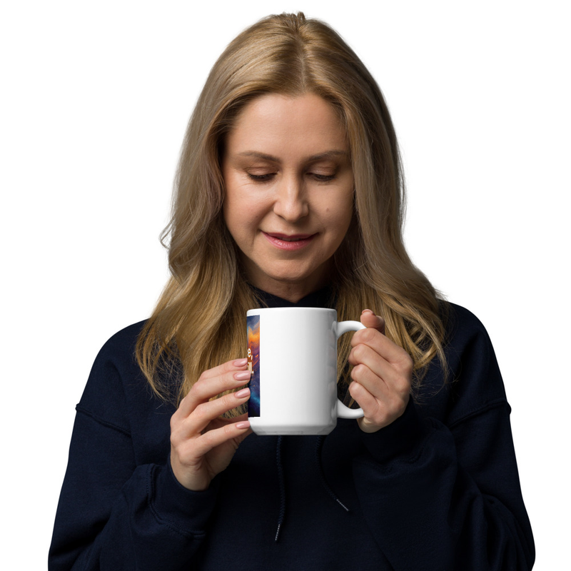 Peace, Be Still - White glossy mug