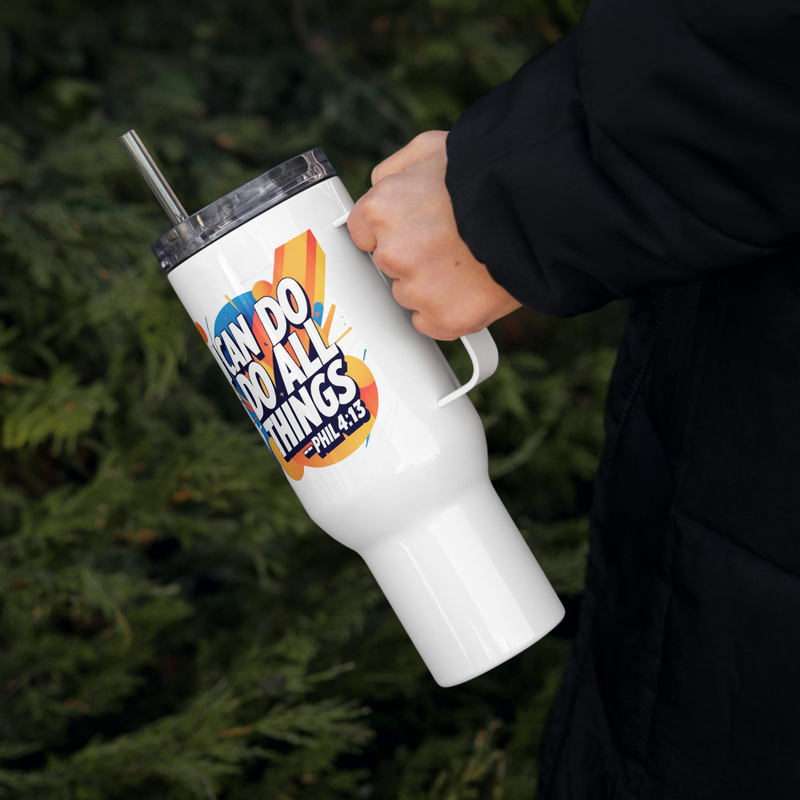 I can do all things - Travel mug with a handle