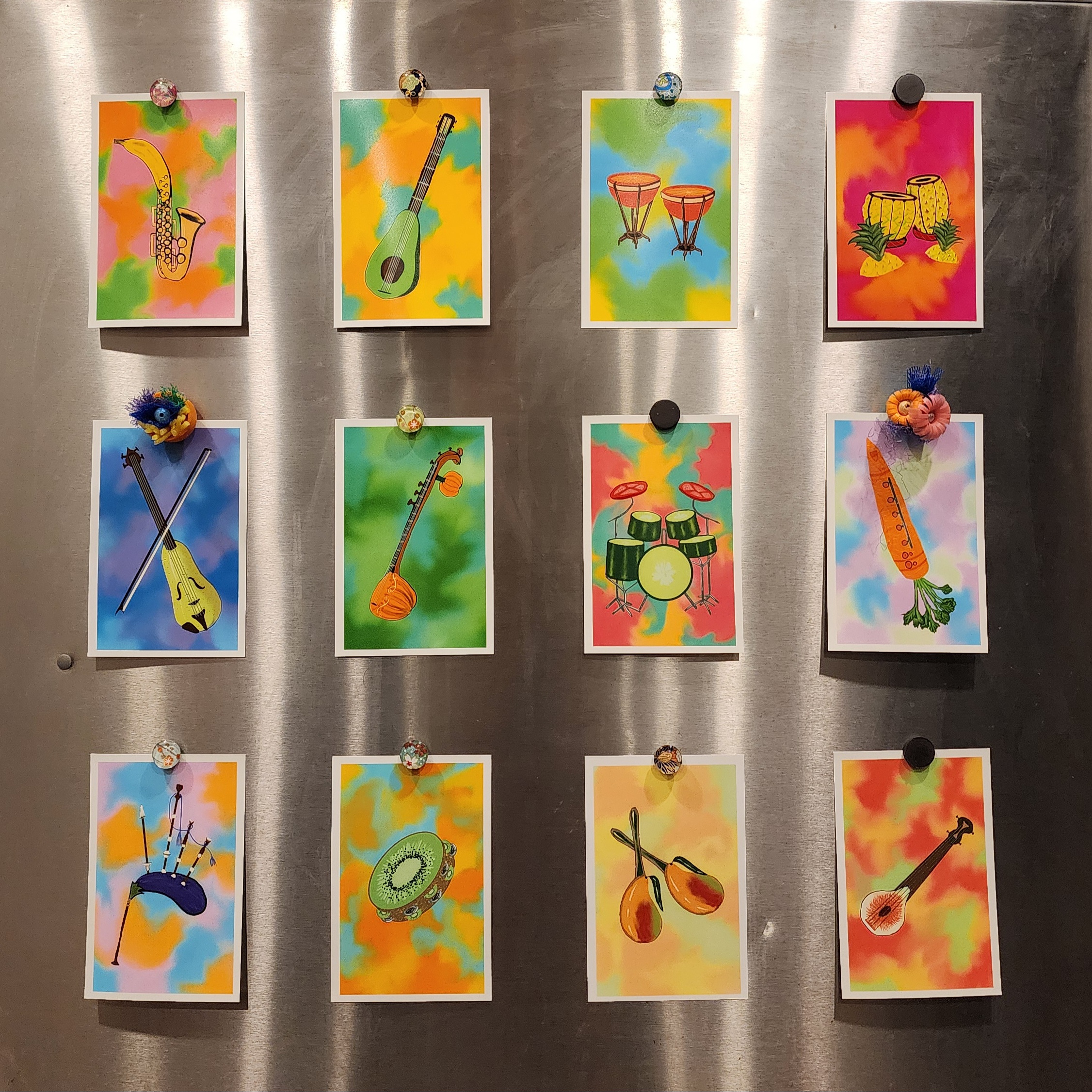 Carrot Flute Digital Art, framed 8x10 print or 4x6 postcard