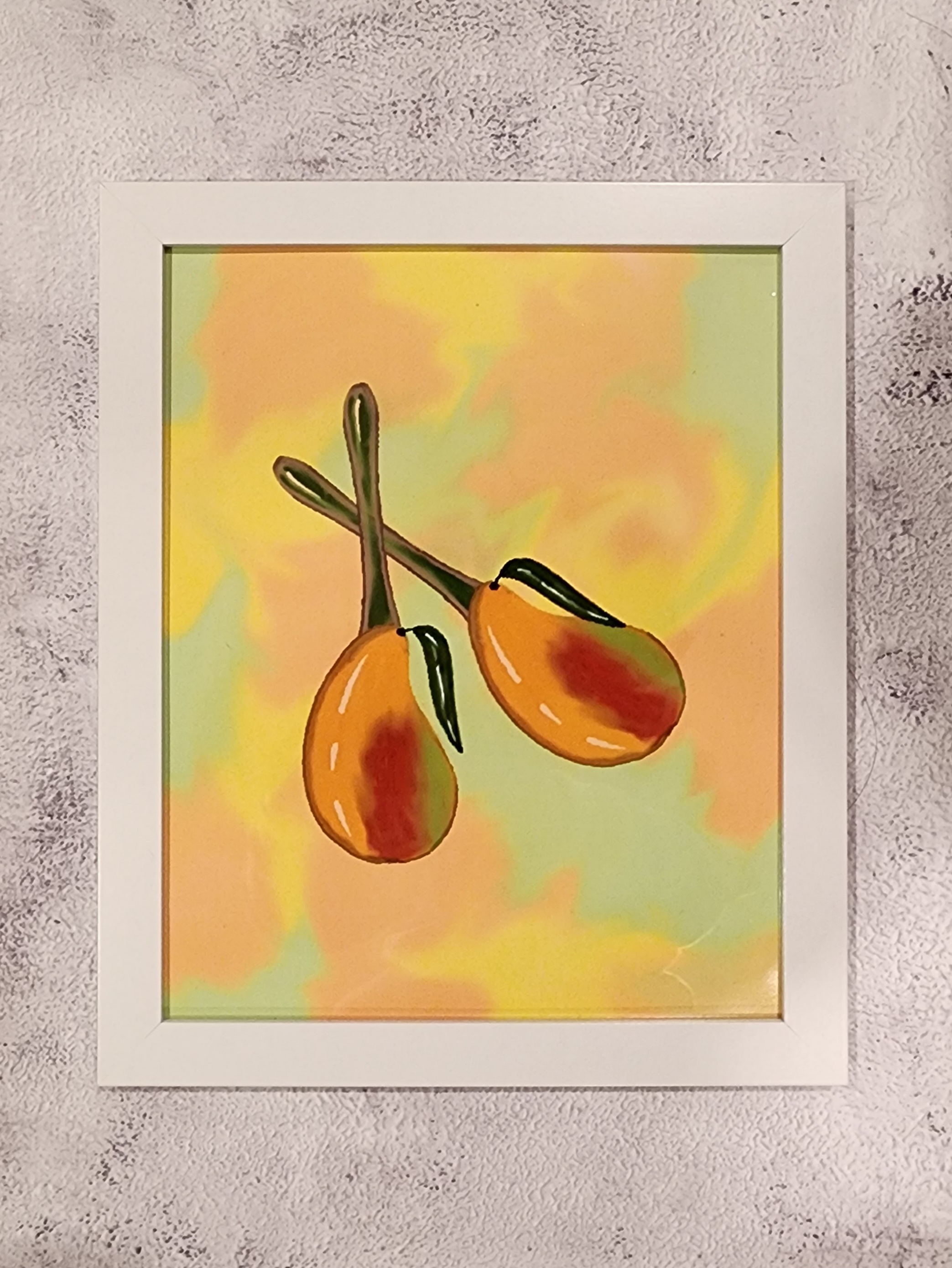 Mango Maracas Digital Art, framed 8x10 print or 4x6 postcard