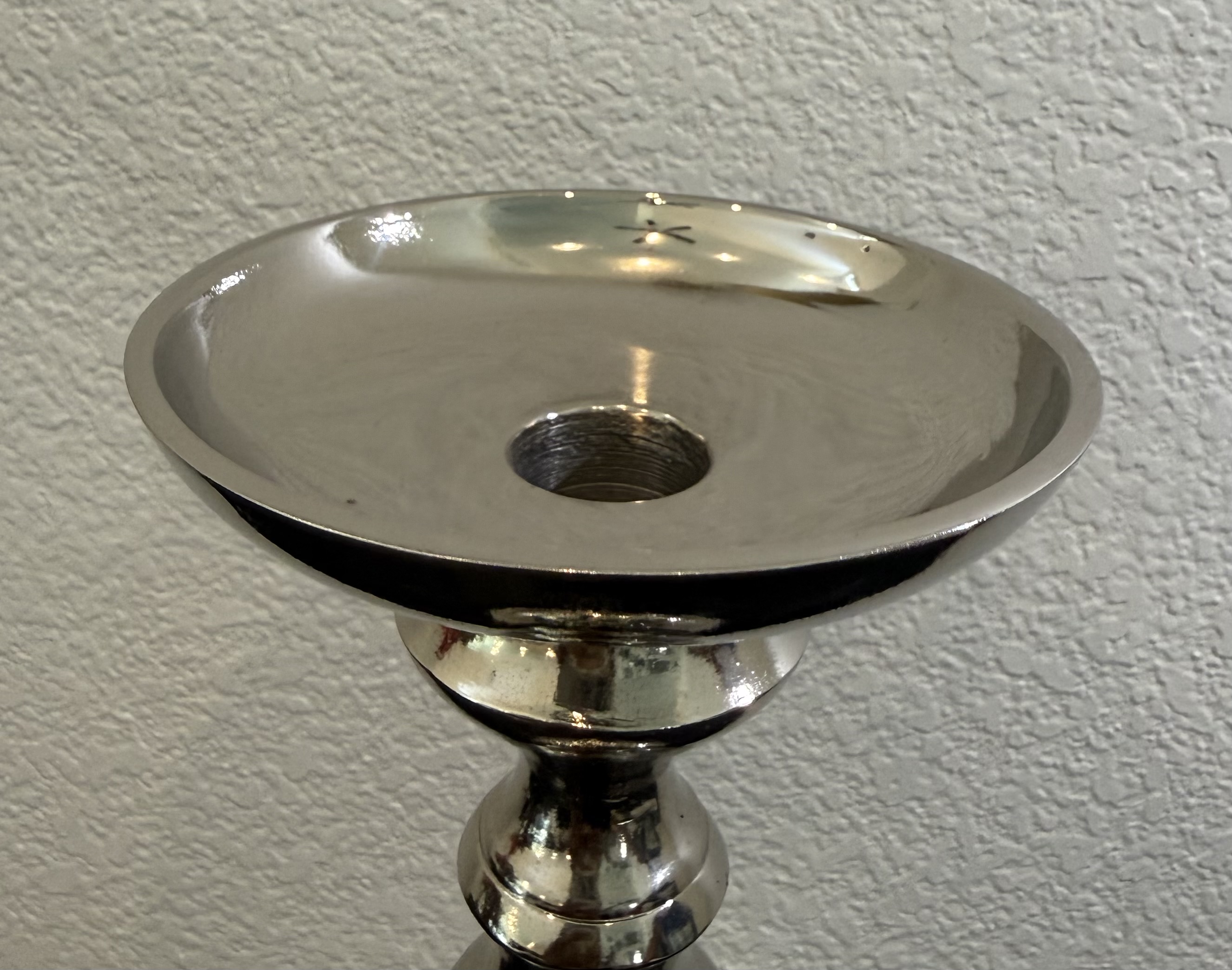 Home Accessories - Candle Stand - Silver Traditional