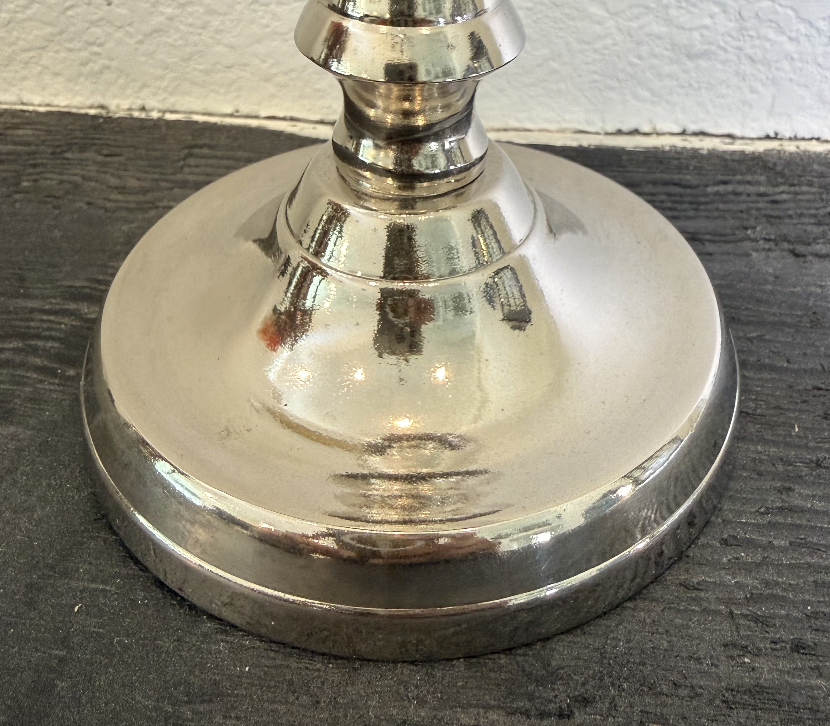 Home Accessories - Candle Stand - Silver Traditional