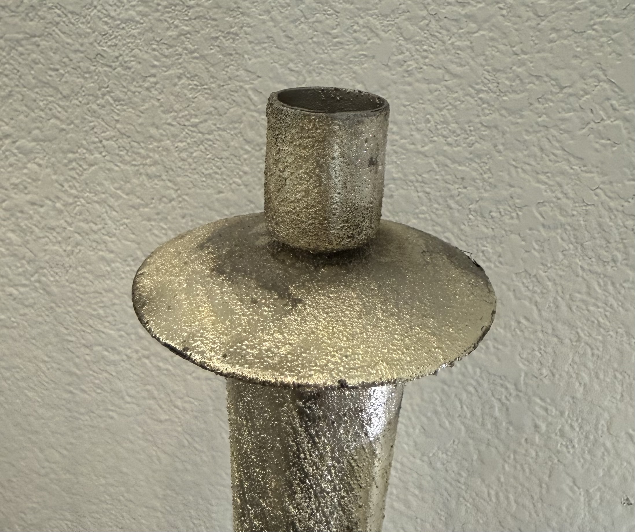 Home Accessories - Candle Stand - Silver Rustic