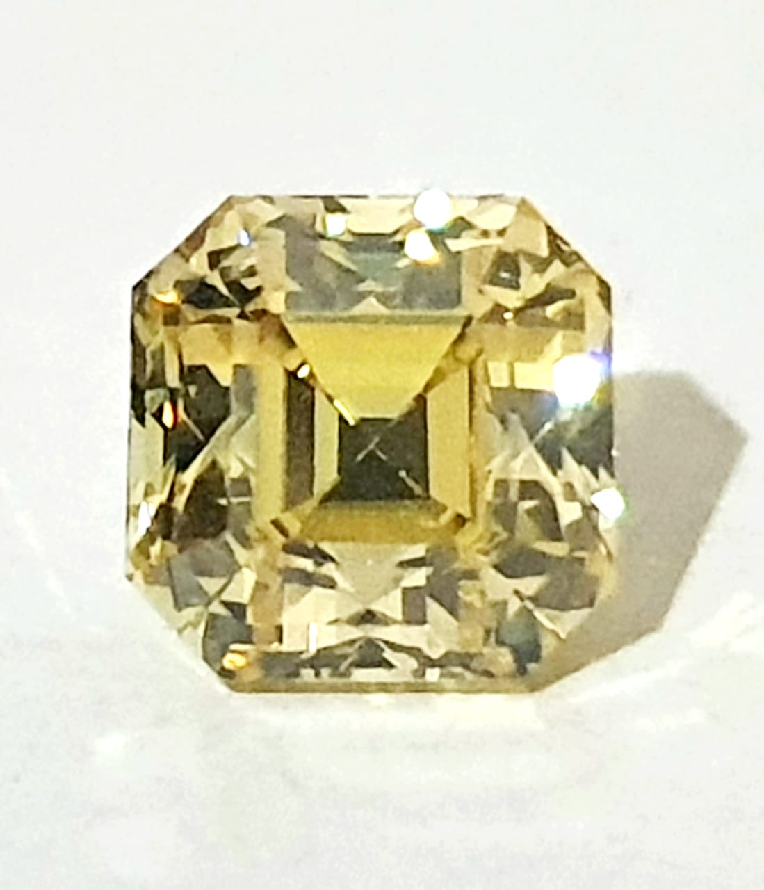 Asscher Cut Yellow Sapphire